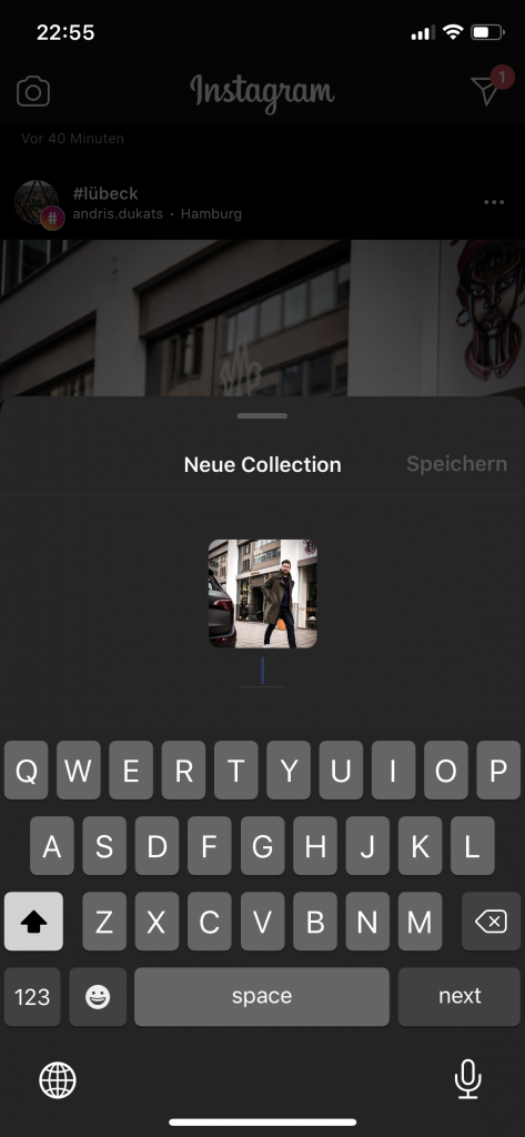 Beitrag speichern bei Instagram